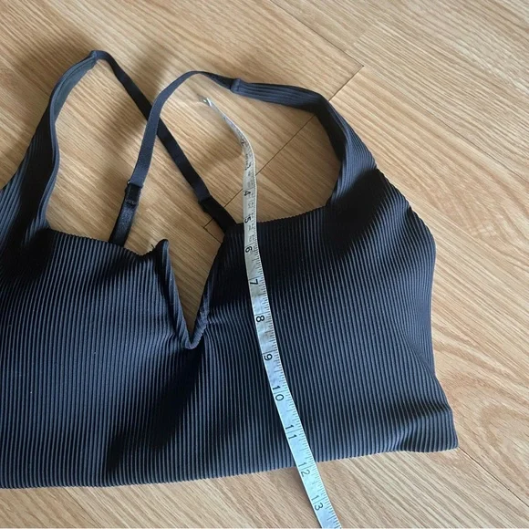 BuffBunny Black Ribbed Cross Sports Bra XL - Picture 4 of 6